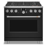  Cuisinière intelligente à gaz Café de 6,2 pi³ avec convection européenne véritable et grilles autone…