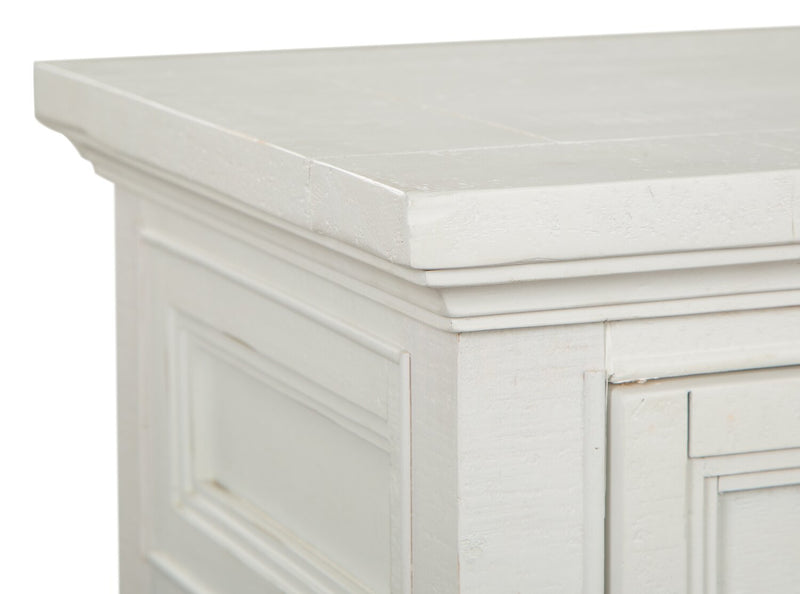 Table de salon traditionnelle Heron Cove de 50 po avec rangement et tablette - pin blanc