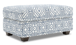 Pouf de rangement personnalisable The Trunk de Sofa Lab de 39 po fabriqué au Canada en tissu - Ink multicolore