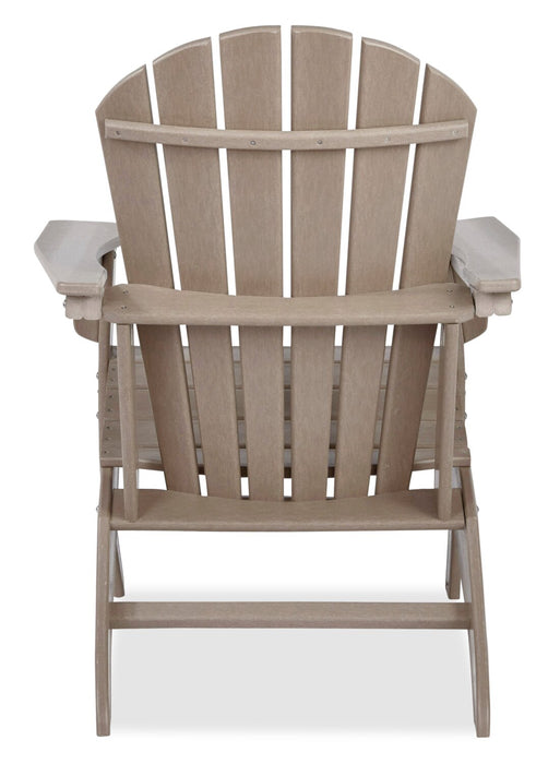 Chaise Adirondack Bask pour la terrasse à l’extérieur - plastique à haute densité, résistante aux rayons UV et aux intempéries - taupe