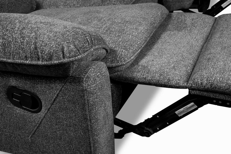 Sofa inclinable Chandler de 82 po en tissu de chenille - gris