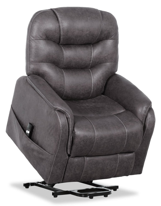 Fauteuil basculeur à inclinaison électrique Landon de 34 po en microfibre - gris