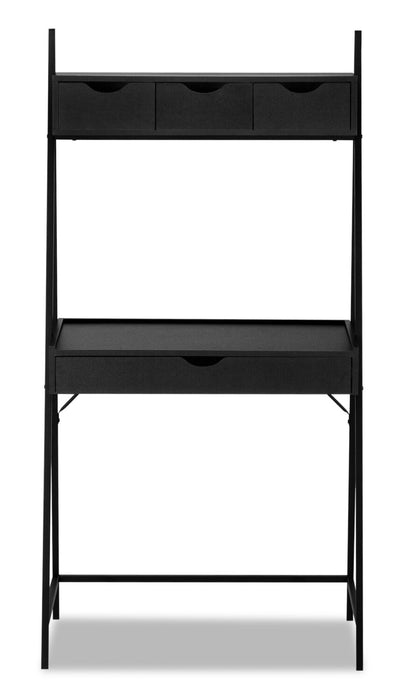 Bureau compact Norris de 31,5 po à 4 tiroirs - noir