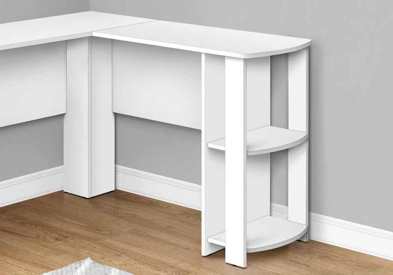 Bureau en forme de L Eason de 47 po avec tablette - blanc