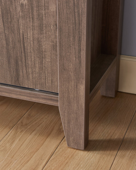 Bibliothèque Jude de 36 po à 3 tablettes avec armoire - noisette