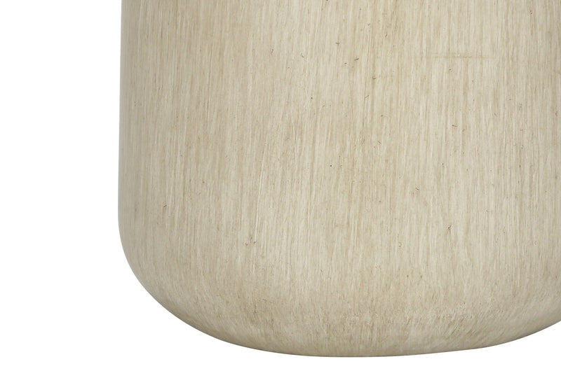 Lampe de table de 24 po béton beige avec abat-jour blanc