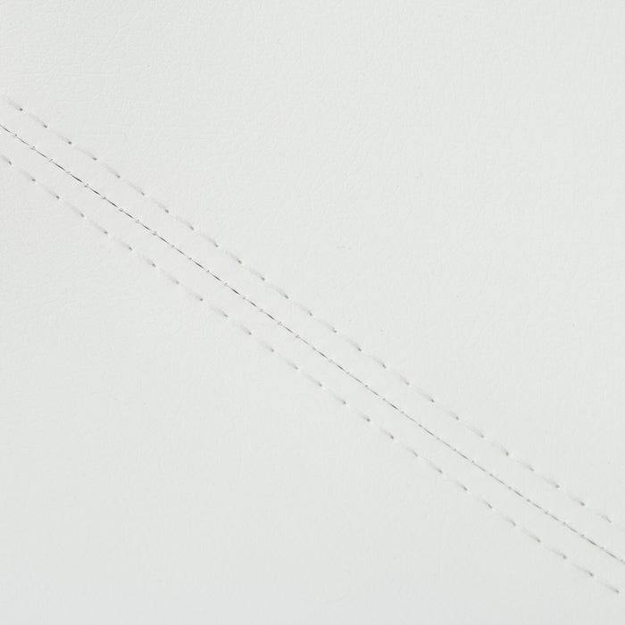 Tabouret 30 po bar Cole en tissu de cuir végétalien et en métal - blanc