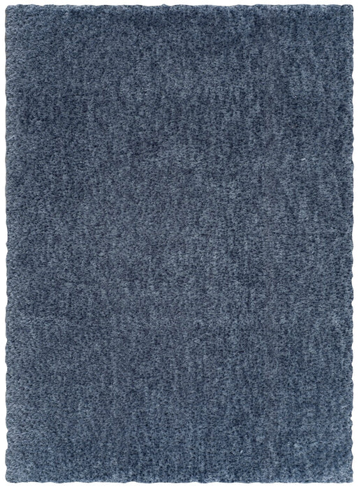 Carpette à poil long Lawson bleue - 5 pi x 7 pi