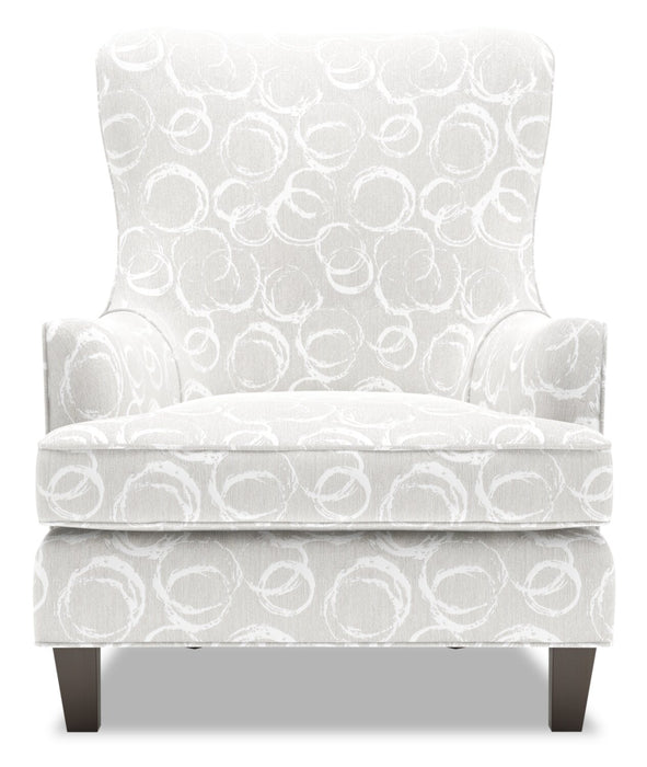 Fauteuil d’appoint à oreilles Sofa Lab personnalisable de 32 po fabriqué au Canada en tissu d’apparence lin - brun Pax Wicker