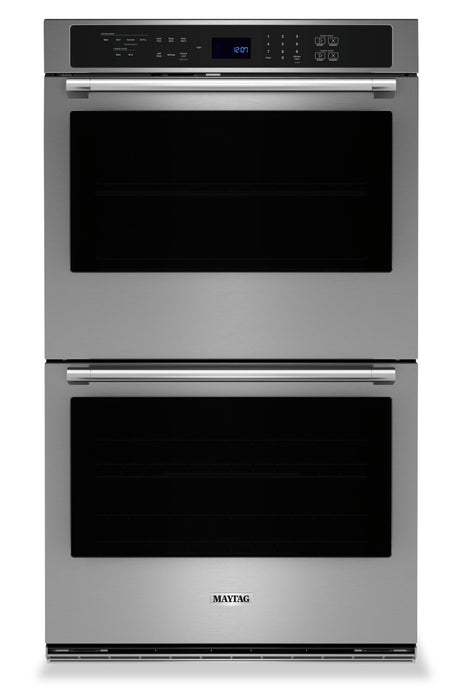 Four mural double électrique Maytag de 10 pi³ et de 30 po avec convection véritable - acier inoxydable résistant aux traces de doigts - MOED6030LZ