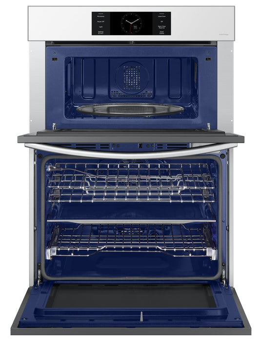 Four à micro-ondes combiné avec four mural électrique Samsung de 7 pi³ et de 30 po - blanc - NQ70CB700D12AA