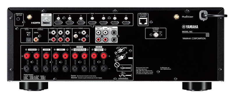 Récepteur AV Yamaha RX-V6A avec Dolby AtmosMD et compatibilité avec l'assistant vocal - RXV6A B