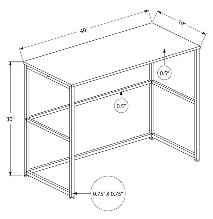 Bureau Luca de 40 po - taupe