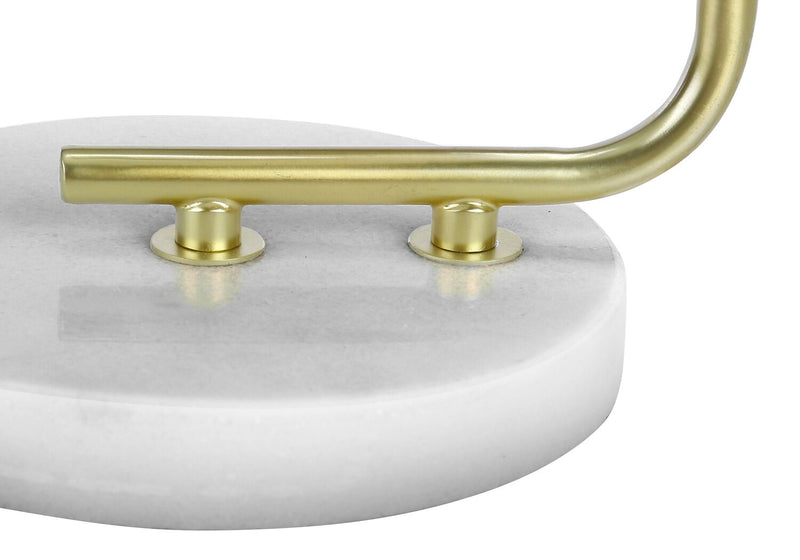 Lampe de table de 20 po dorée avec base en marbre
