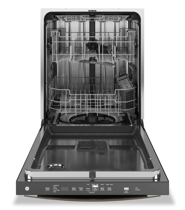 Lave-vaisselle encastré GE à 47 dBA de 24 po avec commandes sur le dessus et technologie de séchage Dry BoostMC - ardoise - GDT650SMVES