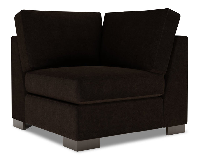 Fauteuil carré en coin Track de la collection Sofa Lab - Luxury Chocolate