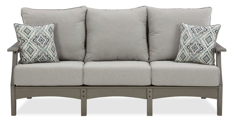 Sofa Cape pour la terrasse à l’extérieur - plastique à haute densité et tissu Nuvella, résistant aux rayons UV et aux intempéries - gris