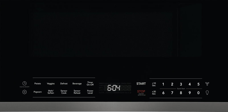 Four à micro-ondes à hotte intégrée Frigidaire Gallery de 1,9 pi³ avec cuisson par capteur et intérieur Effortless CleanMC - acier inoxydable noir Smudge-ProofMD - GMOS1964AD