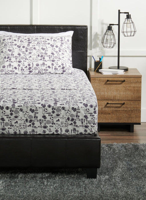 Ensemble de draps Joey 3 pièces en coton pour lit simple