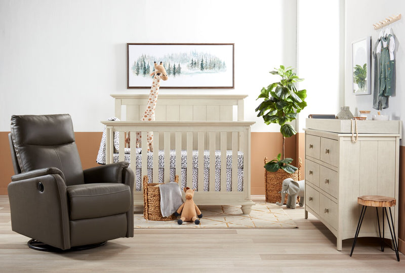 Fauteuil à inclinaison électrique Eva de 29,5 po en suédine - gris foncé