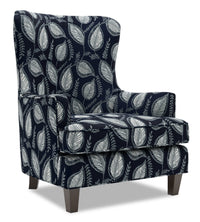  Fauteuil d’appoint à oreilles Sofa Lab de 32 po fabriqué au Canada en tissu - Midnight multicolore 