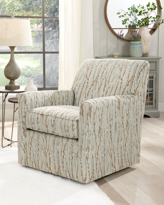 Fauteuil d’appoint pivotant Sofa Lab personnalisable de 31 po fabriqué au Canada en tissu - Mineral multicolore