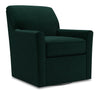 Fauteuil d’appoint pivotant Sofa Lab personnalisable de 31 po fabriqué au Canada en tissu de velours - vert Hunter Green