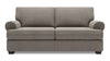 Sofa personnalisable Roll de Sofa Lab de 76 po de format condo fabriqué au Canada en tissu d’apparence lin avec accoudoirs enroulés - gris Luna Smoke