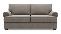  Sofa Roll de Sofa Lab de 76 po de format condo fabriqué au Canada en tissu d’apparence lin - gris Luna Smoke 