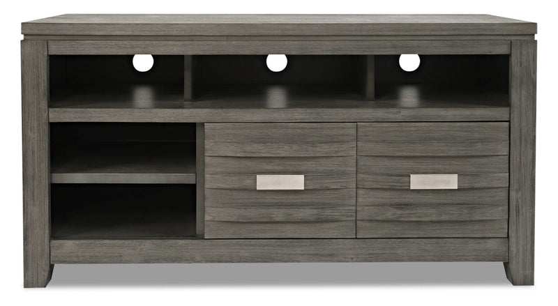 Meuble pour téléviseur Bronx de 50 po avec rangement et système de gestion des câbles pour téléviseurs jusqu’à 55 po - gris