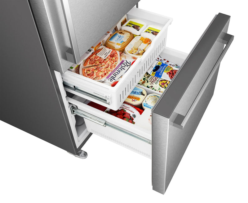 Réfrigérateur Hisense de 22,3 pi³ et de 31,3 po à congélateur inférieur - acier inoxydable - RB22A2FSE