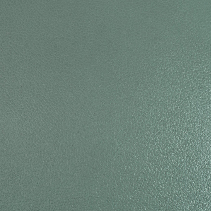 Causeuse Vita de Château d’Ax de 70 po en cuir 100 % véritable avec coutures à motif de diamant et pattes en bois - vert écume de mer