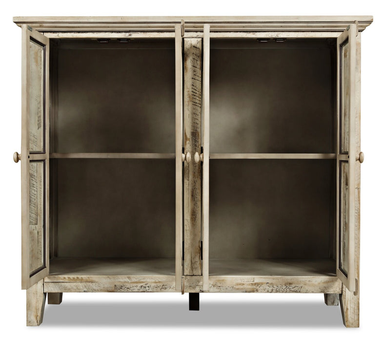 Armoire décorative Rocco de 48 po avec 4 portes - crème