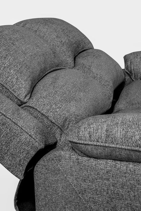 Causeuse inclinable Chandler de 60 po en tissu de chenille - gris