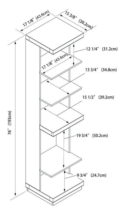 Section latérale de rangement du meuble Axel