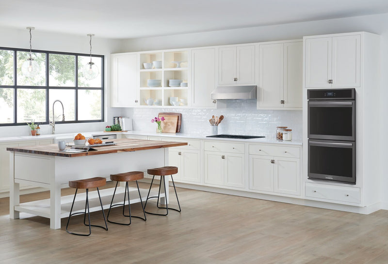 Four mural double électrique Frigidaire Gallery de 3,8/3,8 pi³ et de 27 po avec convection totale - acier inoxydable noir Smudge-ProofMD - GCWD2767AD