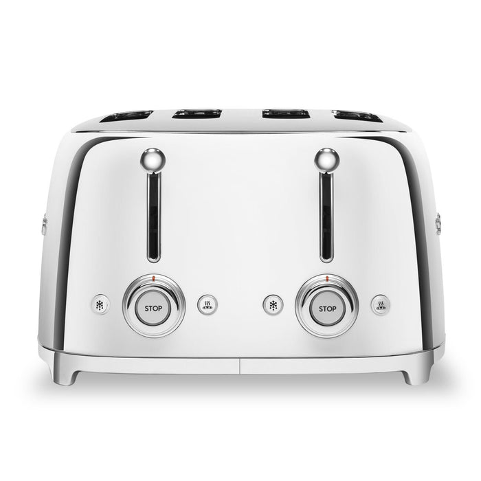 Grille-pain Smeg à fentes longues pour 4 tranches - TSF03SSUS