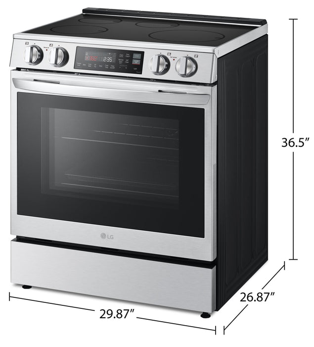Cuisinière intelligente à induction LG de 6,3 pi³ avec friture à air et convection ProBake ConvectionMD - acier inoxydable Smudge-ProofMD - LSIL6334F