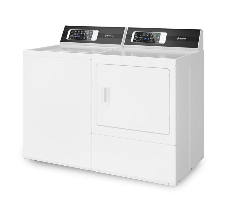 Laveuse à chargement par le haut de 3,2 pi3 et sécheuse électrique de 7 pi3 de Huebsch - blanches