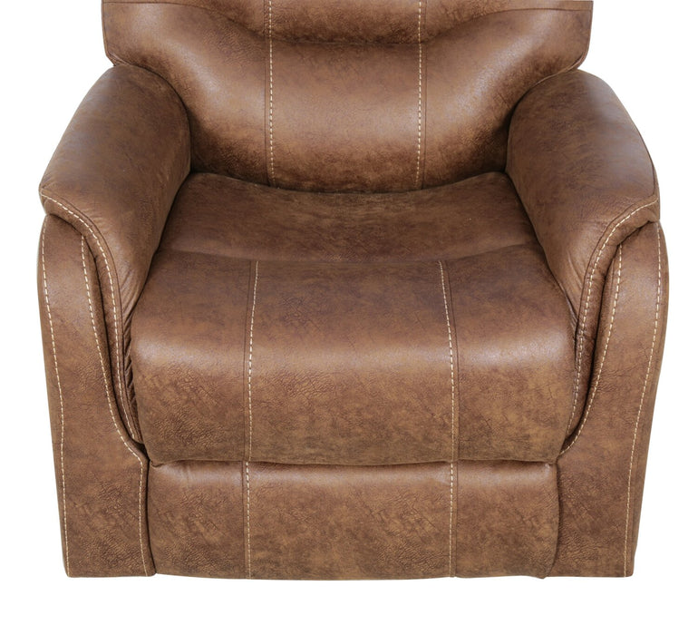 Fauteuil basculeur à inclinaison électrique Landon de 34 po en microfibre - brun