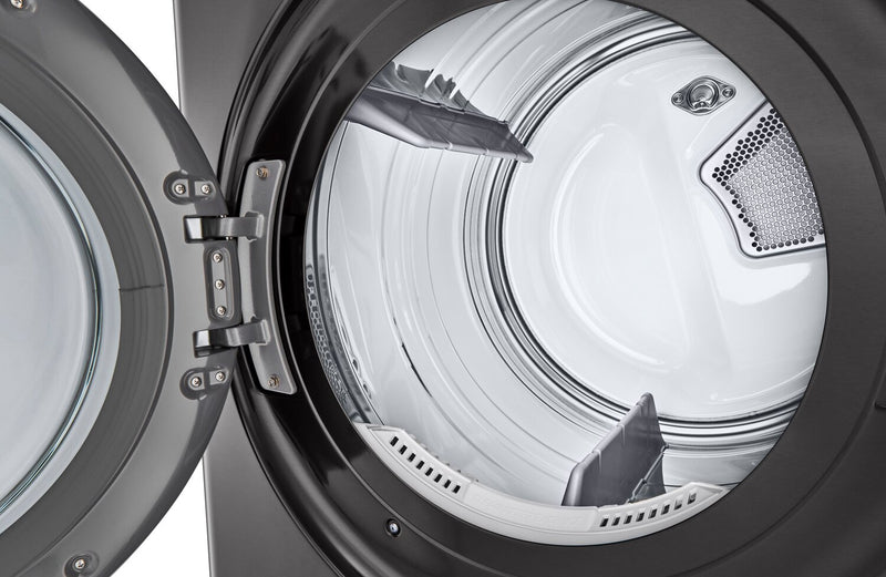 Tour de lavage WashTowerMC à la vapeur haute efficacité LG à chargement frontal avec laveuse de 5,8 pi³ et sécheuse de 7,4 pi³ - acier noir - WKEX300HBA