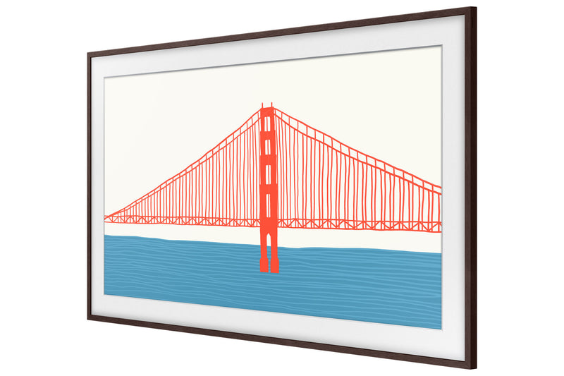 Cadre personnalisable Samsung pour The Frame TV 85\"- Brun moderne