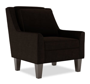 Fauteuil d’appoint club Sofa Lab personnalisable de 29 po fabriqué au Canada en tissu de chenille - brun Luxury Chocolate