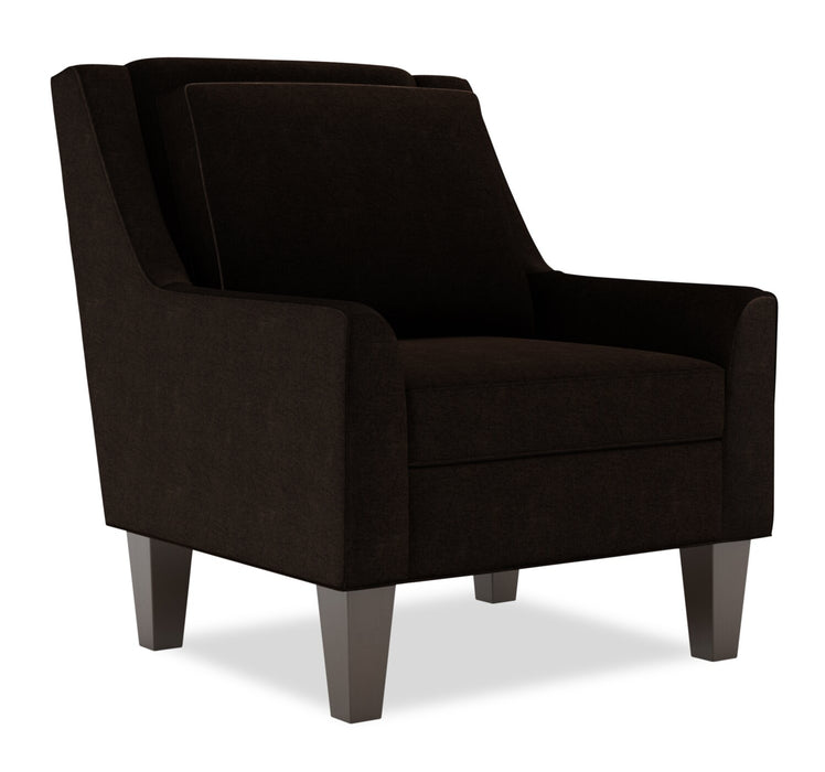 Fauteuil d’appoint club Sofa Lab personnalisable de 29 po fabriqué au Canada en tissu de chenille - brun Luxury Chocolate