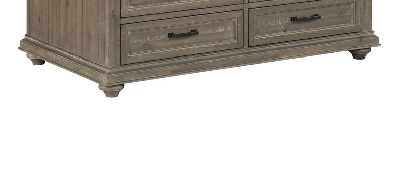 Table à café rustique Winston de 48 po avec rangement - brun clair avec fini bois de grève