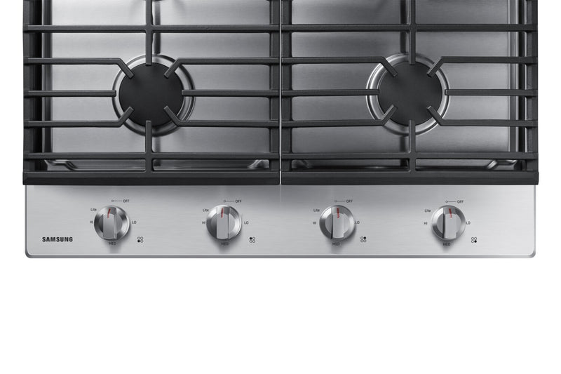 Surface de cuisson à gaz Samsung de 30 po à 4 brûleurs avec commandes à boutons - acier inoxydable - NA30R5310FS/AA