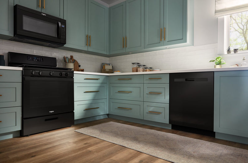 Lave-vaisselle encastré Whirlpool de 24 po et de 55 dBA avec commandes sur le dessus - noir - WDP540HAMB