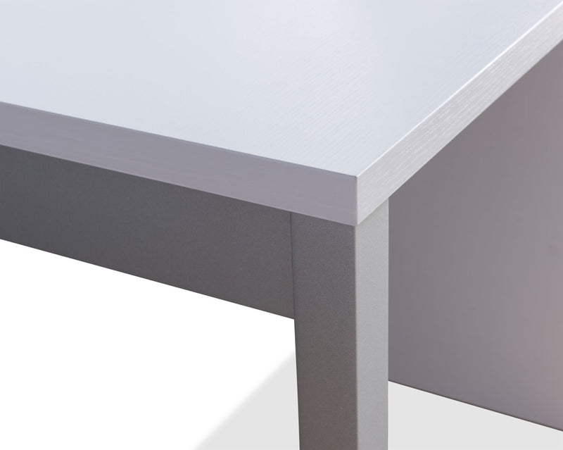 Bureau réversible Oscar de 47 po à 3 tiroirs - blanc