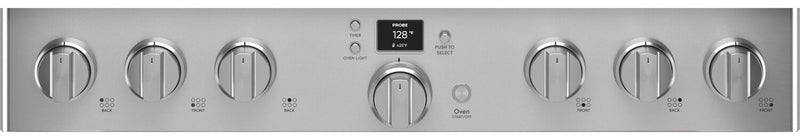 Cuisinière intelligente hybride Café de 5,7 pi³ avec convection européenne véritable et grilles autonettoyantes - acier inoxydable - C2Y366P2TS1