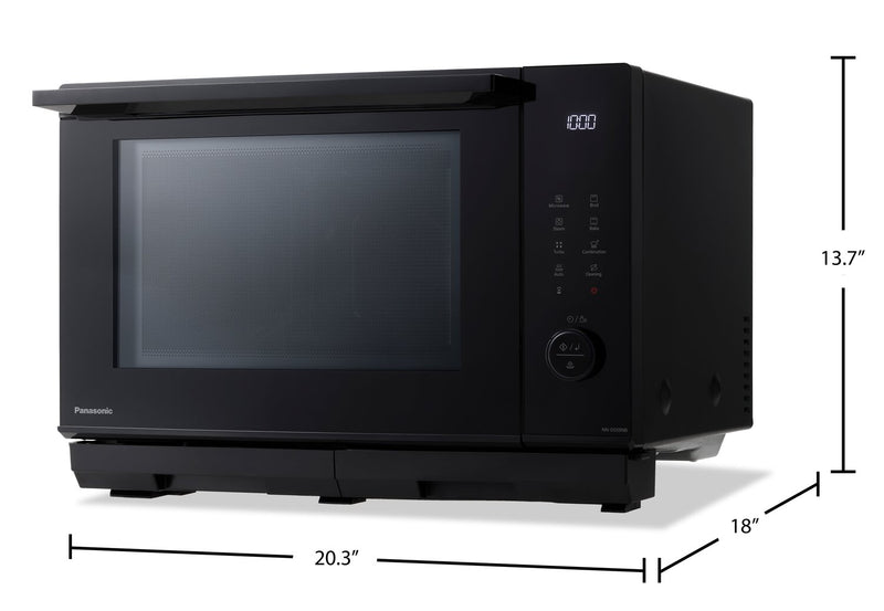 Four à micro-ondes de comptoir Panasonic de 1 pi³ avec four à la vapeur combiné et grande cavité de four plate - noir - NNDS59NB